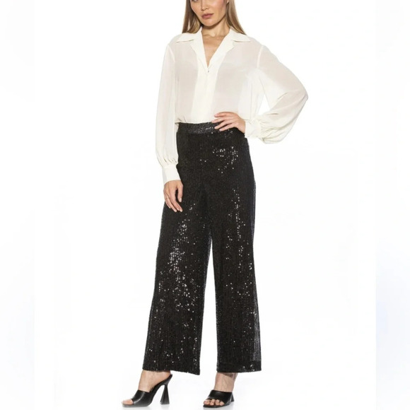 Alexia Admor Pants - Alexia x Alexia Admore Illy Pant Black Sequin 16738